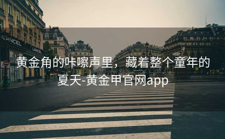 黄金角的咔嚓声里,藏着整个童年的夏天-黄金甲官网app