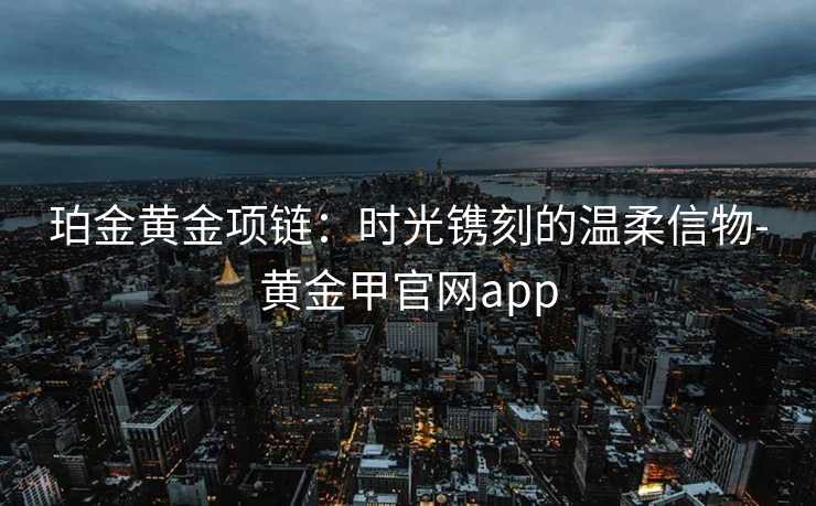 珀金黄金项链:时光镌刻的温柔信物-黄金甲官网app