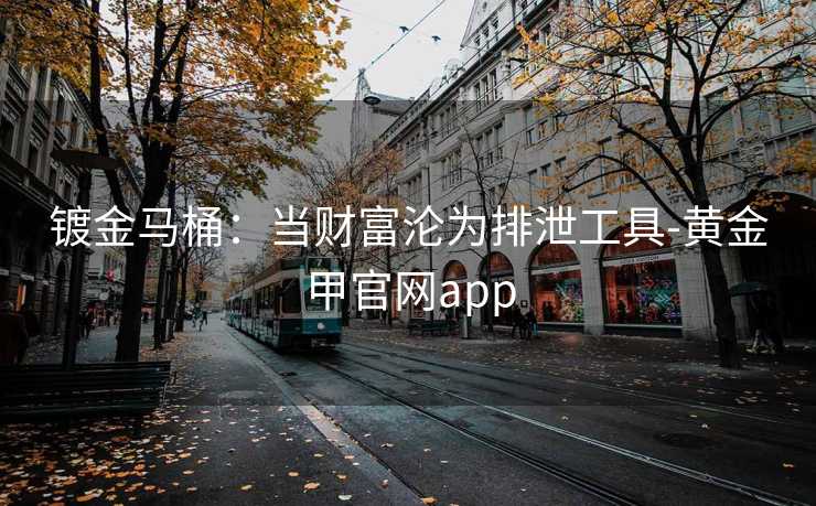 镀金马桶：当财富沦为排泄工具-黄金甲官网app