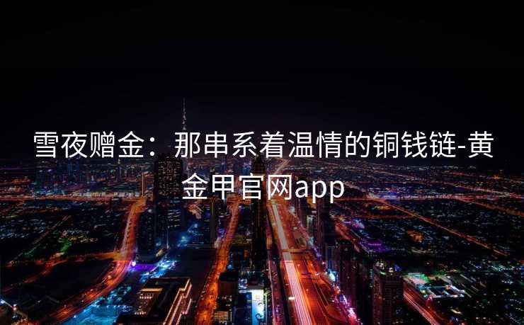 雪夜赠金：那串系着温情的铜钱链-黄金甲官网app