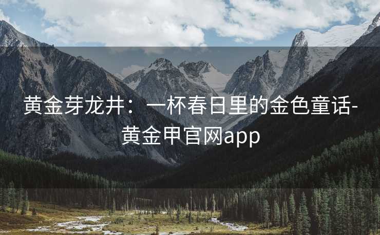 黄金芽龙井：一杯春日里的金色童话-黄金甲官网app
