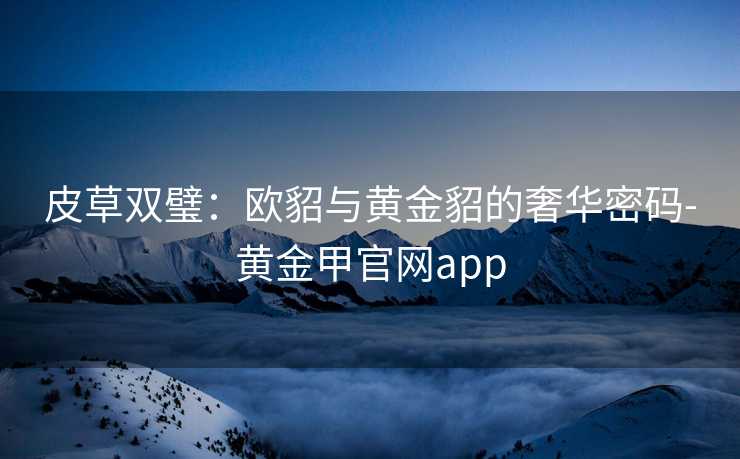 皮草双璧:欧貂与黄金貂的奢华密码-黄金甲官网app 皮草双璧:欧貂与黄金貂的奢华密码-黄金甲官网app